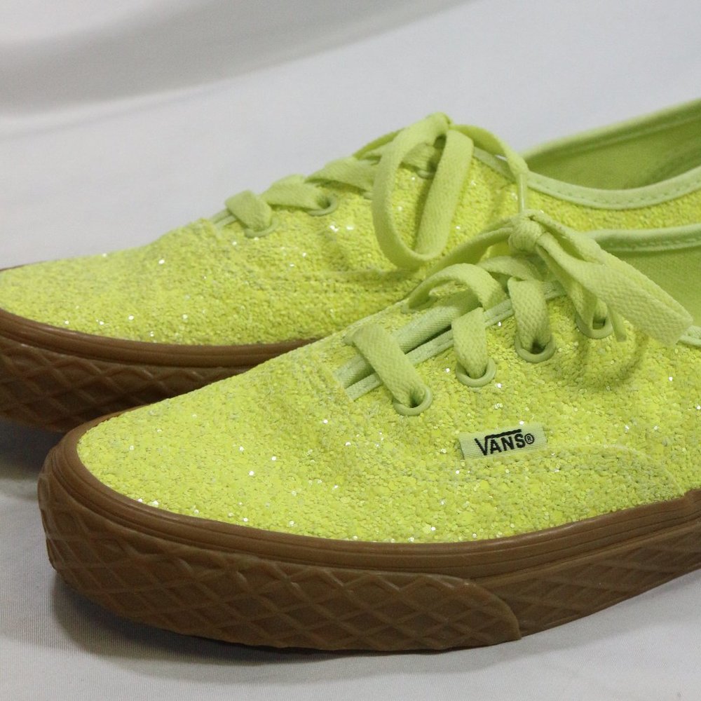 VANS Ice Cream Glitter Yellow Skate Sneakers Sz 7 US Wmn 5.5 US Men